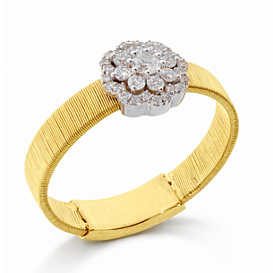 Кольцо из комбинированного золота с бриллиантом