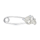 Булавка детская из серебра с эмалью