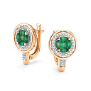 Серьги с английским замком из красного золота