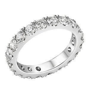 Кольцо из белого золота с бриллиантами