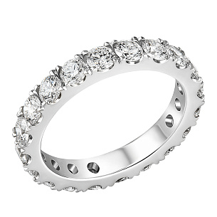 Кольцо из белого золота с бриллиантом