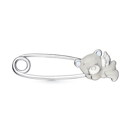 Булавка детская из серебра с эмалью