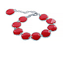 Браслет декоративный из серебра с эмалью