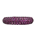 Кольцо из белого золота с рубинами