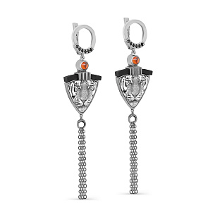 Серьги с английским замком из серебра