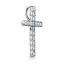 Крест декоративный из белого золота с бриллиантами