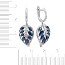 Серьги с английским замком из белого золота с бриллиантами