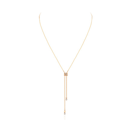 Колье из красного золота с бриллиантами