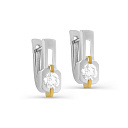 Серьги с английским замком из серебра