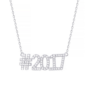 Колье из серебра с фианитом