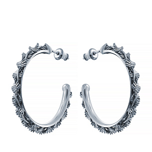 Серебряные серьги конго