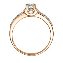 Кольцо из красного золота с бриллиантами