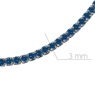 Колье из серебра с цирконием