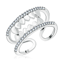 Кольцо из серебра с фианитом