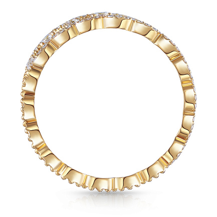 Кольцо из желтого золота с бриллиантами