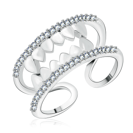 Кольцо из серебра с фианитом