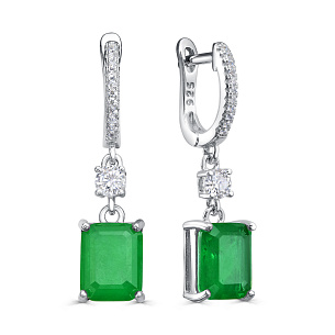 Серьги с английским замком из серебра