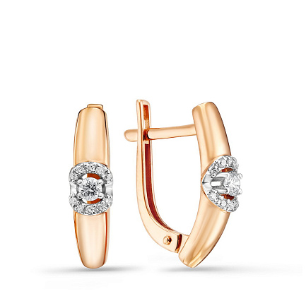 Серьги из красного золота