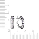 Серьги из серебра с фианитом