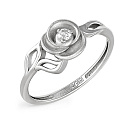 Кольцо из белого золота с бриллиантом