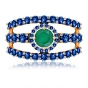 Кольцо из красного золота с агатом