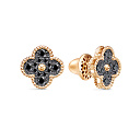 Серьги из красного золота с бриллиантами