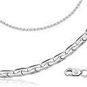 Браслет автомат из серебра, плетение якорное