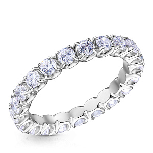 Кольцо из белого золота с бриллиантами