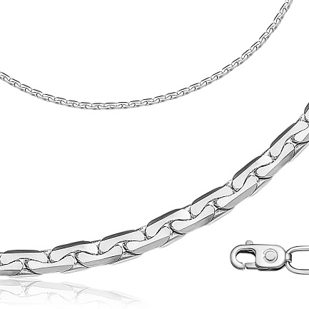 Браслет автомат из серебра, плетение якорное