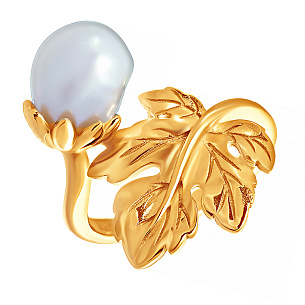 Кольцо из серебра с жемчугом