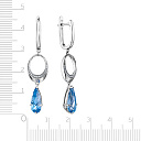 Серьги с английским замком из белого золота с бриллиантами