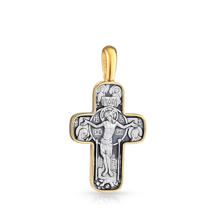 Крест "св Георгий Победоносец" серебряный с позолотой