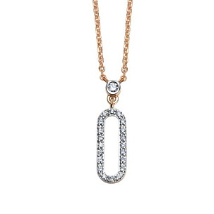 Колье из красного золота с бриллиантом