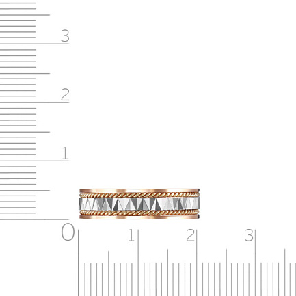 Кольцо обручальное с алмазной гранью