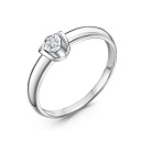 Кольцо из белого золота с бриллиантом