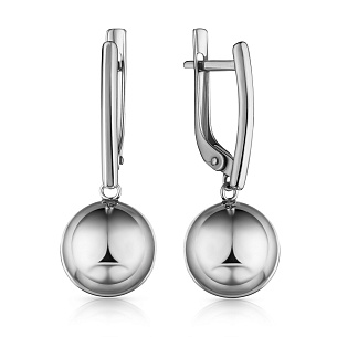 Серьги с английским замком из серебра