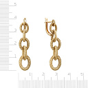 Серьги с английским замком из желтого золота