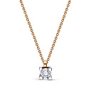 Колье из красного золота с бриллиантом