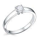 Кольцо из белого золота с бриллиантом