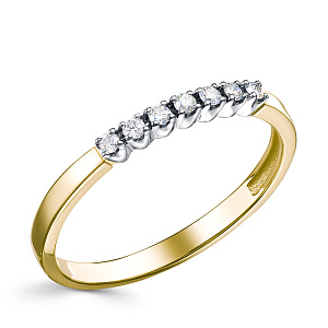 Кольцо из желтого золота с бриллиантами