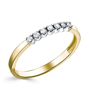 Кольцо из желтого золота с бриллиантом