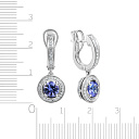 Серьги с английским замком из белого золота с бриллиантами