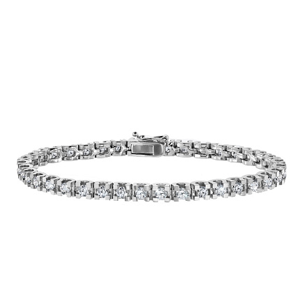 Браслет декоративный из белого золота с бриллиантами