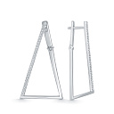 Серьги из белого золота с бриллиантами