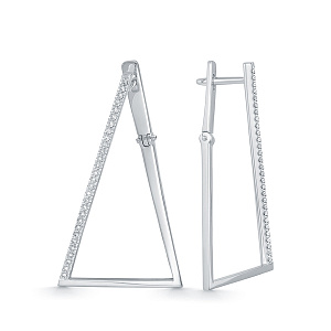 Серьги из белого золота с бриллиантами