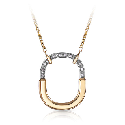 Колье из желтого золота с бриллиантами