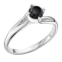 Кольцо из белого золота с бриллиантом