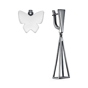 Серьги с английским замком из серебра