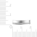 Кольцо обручальное из белого золота с бриллиантами