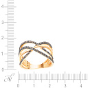 Кольцо из красного золота с бриллиантами